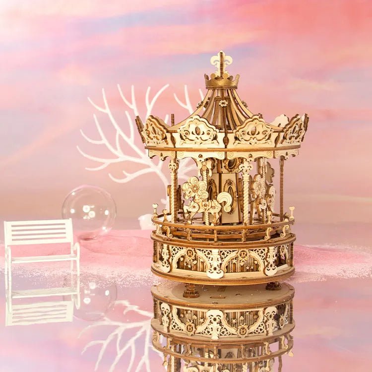ROKR 3D Wooden Puzzle Romantic Carousel AMK62 by LAB7 Malta, Europe