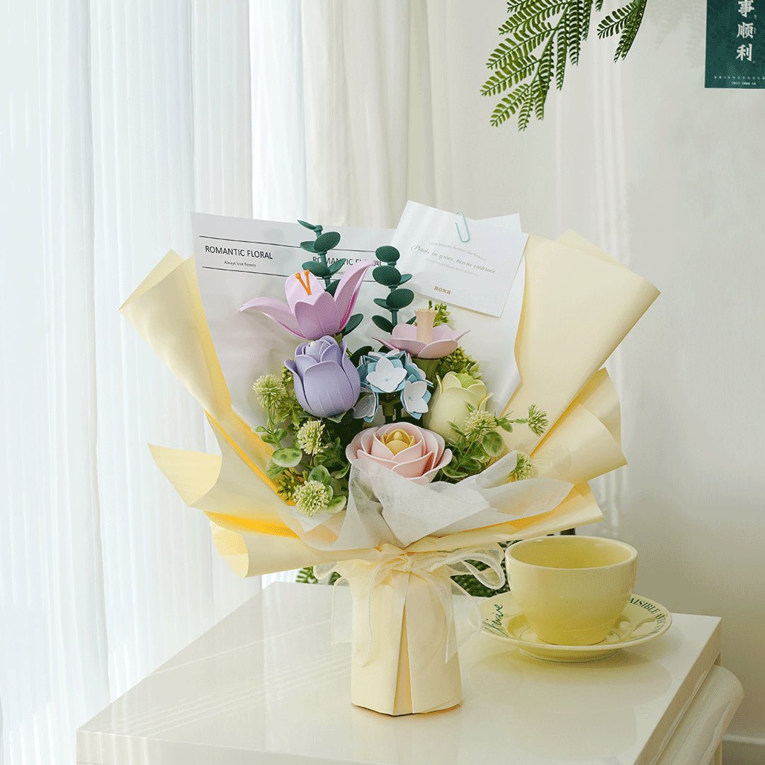 ROKR Spring Time Bouquet AF01J – DIY 3D Flower Puzzle & Decorative Floral Arrangement