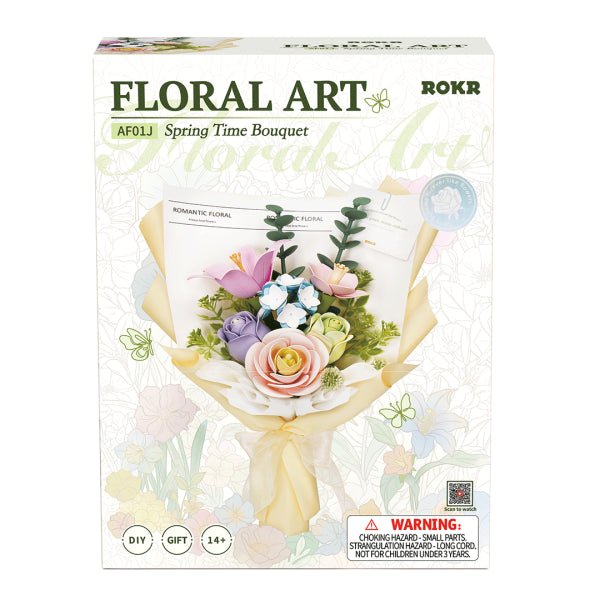 ROKR Spring Time Bouquet AF01J – DIY 3D Flower Puzzle & Decorative Floral Arrangement
