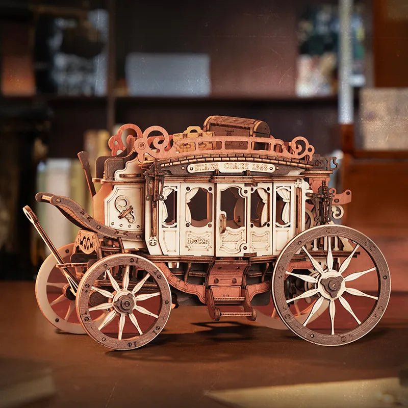 ROKR Stagecoach Mechanical Music Box 3D Wooden Puzzle AMKA1 by LAB7 Malta, Europe