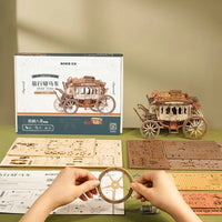 ROKR Stagecoach Mechanical Music Box 3D Wooden Puzzle AMKA1 by LAB7 Malta, Europe