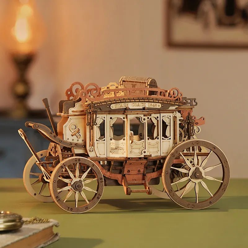 ROKR Stagecoach Mechanical Music Box 3D Wooden Puzzle AMKA1 by LAB7 Malta, Europe