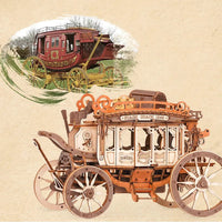 ROKR Stagecoach Mechanical Music Box 3D Wooden Puzzle AMKA1 by LAB7 Malta, Europe