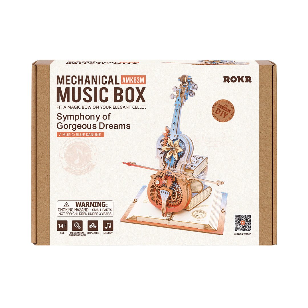 ROKR Symphony of Gorgeous Dreams – Mechanical Cello Music Box AMK63M by LAB7 Malta, Europe