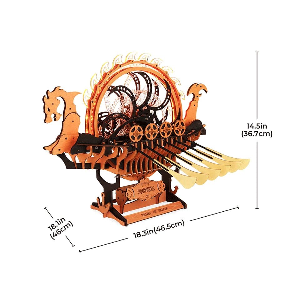 ROKR Viking Dragon Ship LK802 – Mechanical 3D Wooden Puzzle Model in Malta | LAB7