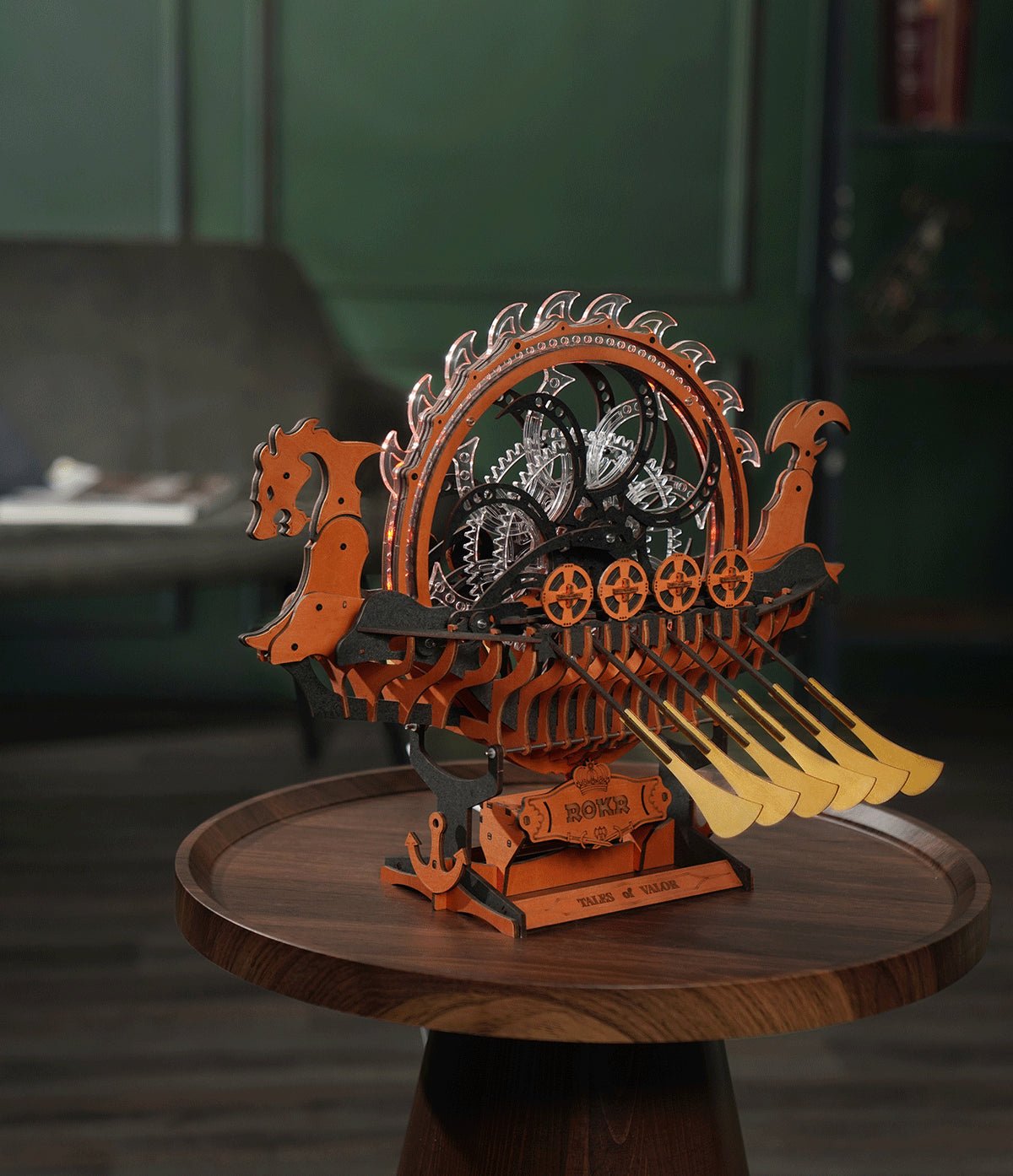 ROKR Viking Dragon Ship LK802 – Mechanical 3D Wooden Puzzle Model by LAB7 Malta, Europe