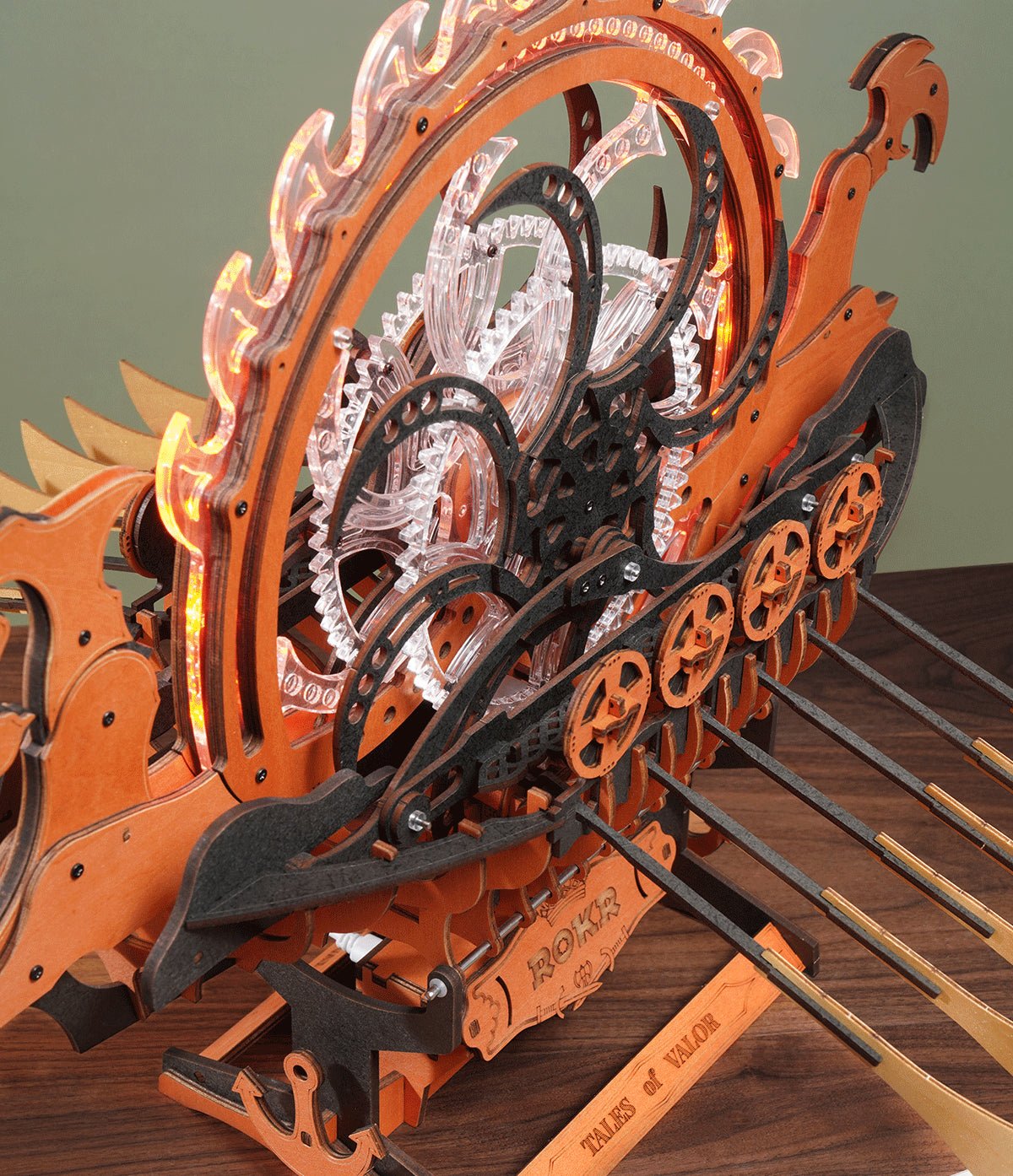ROKR Viking Dragon Ship LK802 – Mechanical 3D Wooden Puzzle Model by LAB7 Malta, Europe