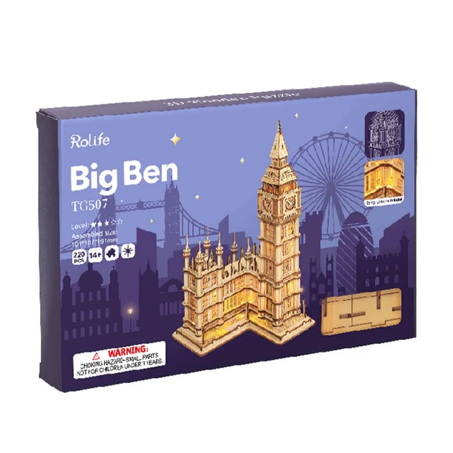 Rolife 3D Wooden Puzzle Big Ben With Lights TG507 in Malta | LAB7