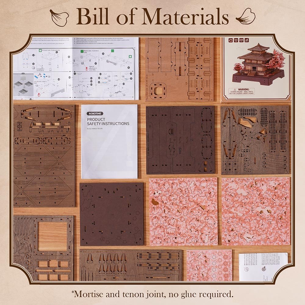 Rolife 3D Wooden Puzzle – Sakura Pavilion TGA07 in Malta | LAB7