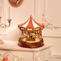 ROLIFE 3D Wooden Puzzles Music Box Classic Carousel by LAB7 Malta, Europe