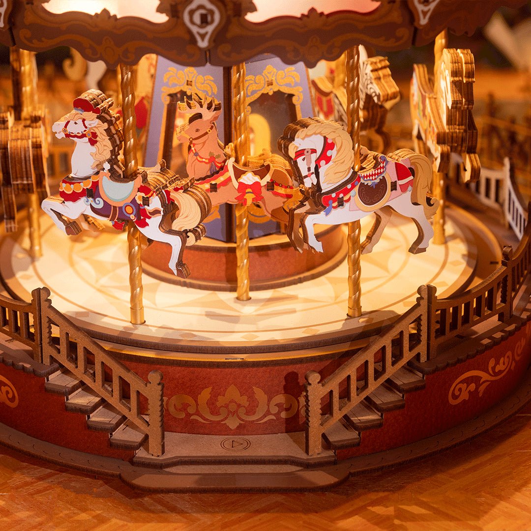 ROLIFE 3D Wooden Puzzles Music Box Classic Carousel by LAB7 Malta, Europe