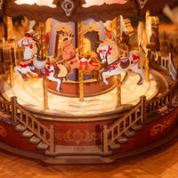 ROLIFE 3D Wooden Puzzles Music Box Classic Carousel by LAB7 Malta, Europe