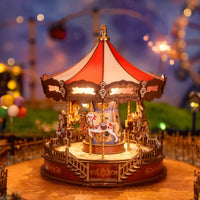 ROLIFE 3D Wooden Puzzles Music Box Classic Carousel by LAB7 Malta, Europe