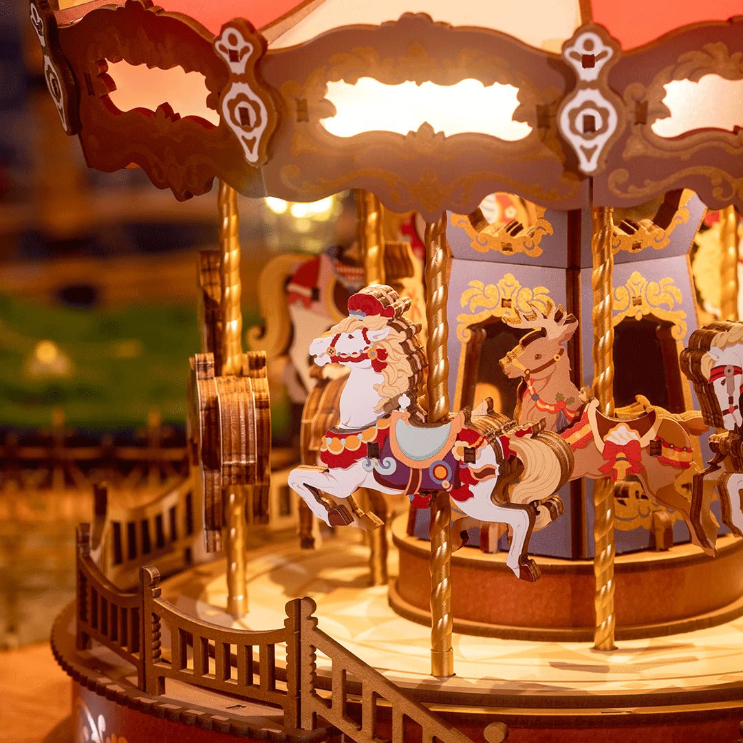 ROLIFE 3D Wooden Puzzles Music Box Classic Carousel by LAB7 Malta, Europe