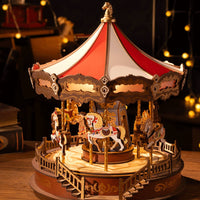 ROLIFE 3D Wooden Puzzles Music Box Classic Carousel by LAB7 Malta, Europe