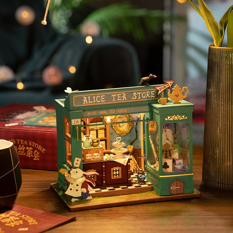 Rolife Alice's Tea Store DG156-C DIY Miniature House Kit with LED Lights