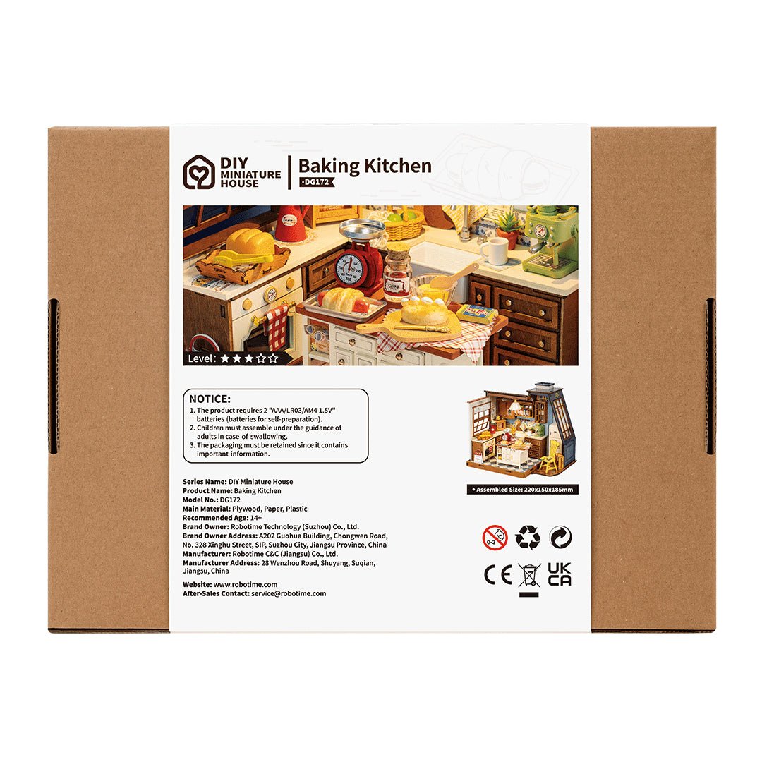 Rolife Baking Kitchen DG172 – DIY Miniature Vintage Bakery House Kit 6946785123821 by LAB7 Malta, Europe