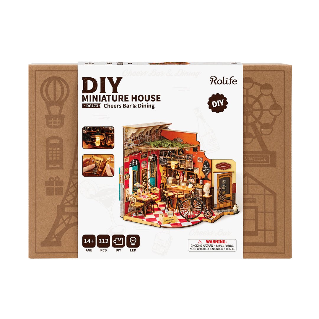 Rolife Cheers Bar & Dining DIY Miniature House Kit DG173 in Malta | LAB7