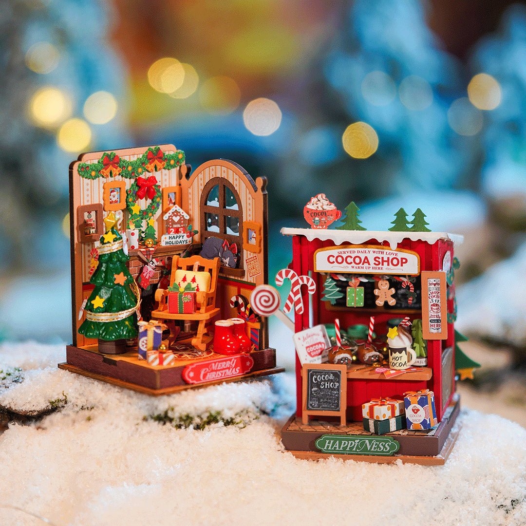 Rolife Christmas Fireplace DIY Miniature House Kit DS041 6946785121124 by LAB7 Malta, Europe