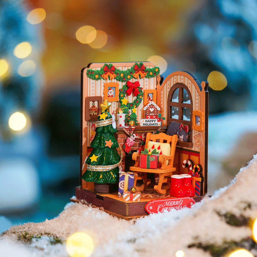 Rolife Christmas Fireplace DIY Miniature House Kit DS041 6946785121124 by LAB7 Malta, Europe