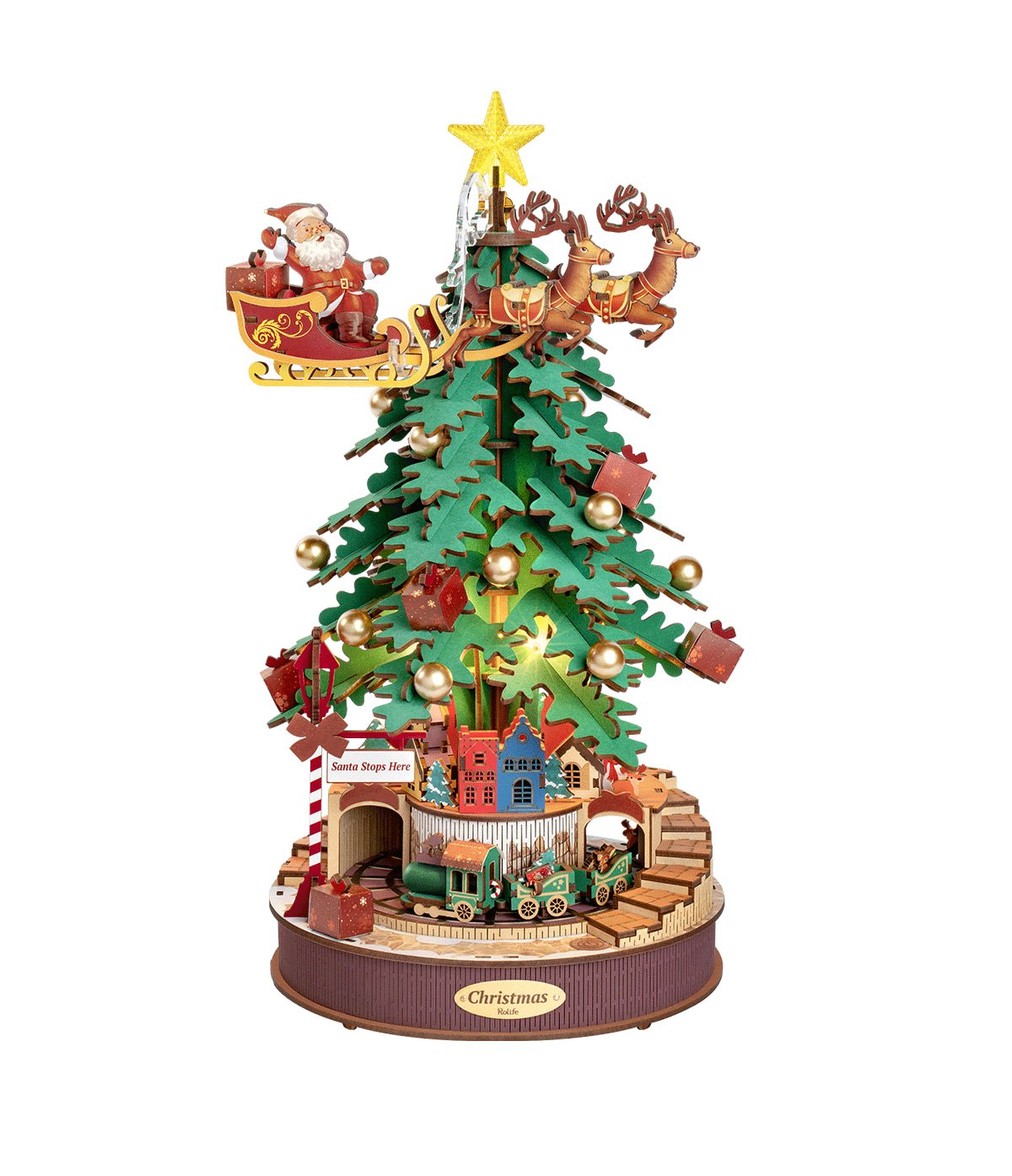 Rolife Christmas Melody Tree Mechanical Music Box 3D Wooden Puzzle AMS01 6946785120110 by LAB7 Malta, Europe