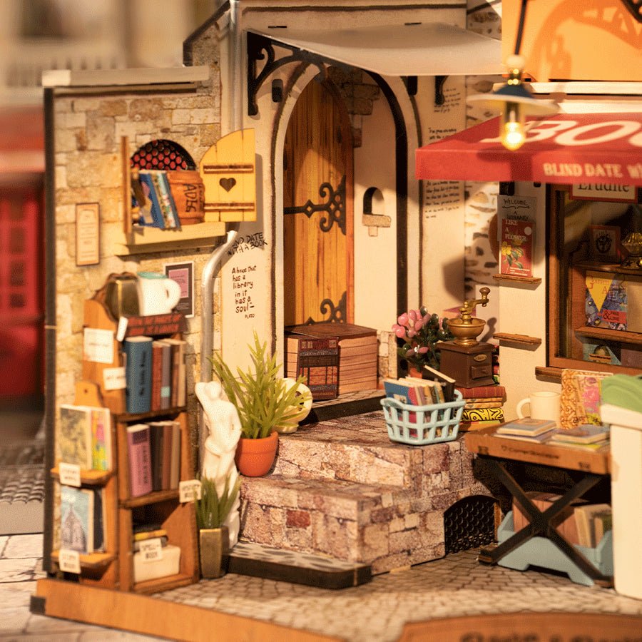 Rolife DIY Miniature House Corner Bookstore DG164 by LAB7 Malta, Europe