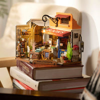 Rolife Corner Bookstore DG164 – DIY Miniature Outdoor Bookshop House in Malta | LAB7