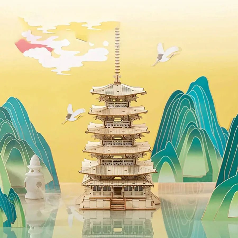Rolife DIY 3D Wooden Puzzle Five-storied Pagoda TGN02 in Malta | LAB7