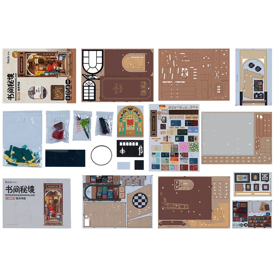 Rolife DIY Book Nook Shelf Bookstore Insert Kit TGB07 by LAB7 Malta, Europe