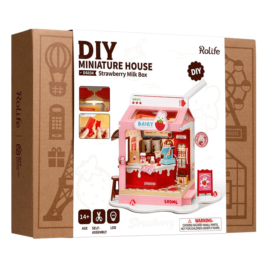 Rolife DIY Miniature House Kit Strawberry Milk Box DS034 in Malta | LAB7