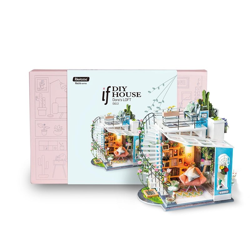 Rolife Dora’s Loft DG12 – DIY Miniature Duplex Apartment Dollhouse Kit in Malta | LAB7