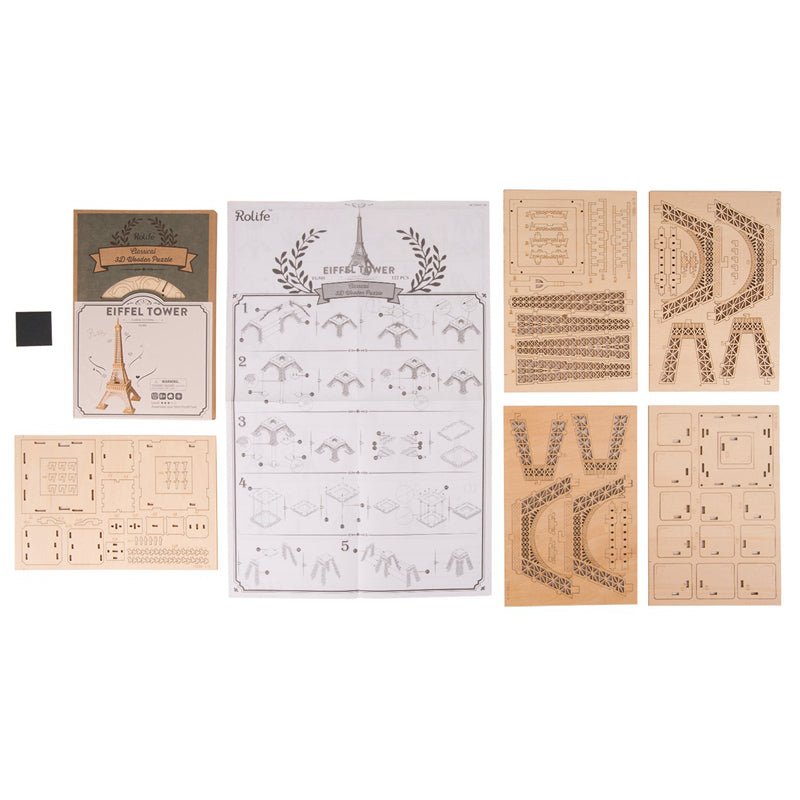 Rolife Eiffel Tower 3D Wooden Puzzle TG501 by LAB7 Malta, Europe