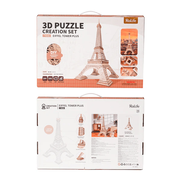 Rolife Eiffel Tower Plus TGC02 – Large-Scale 3D Wooden Puzzle in Malta | LAB7