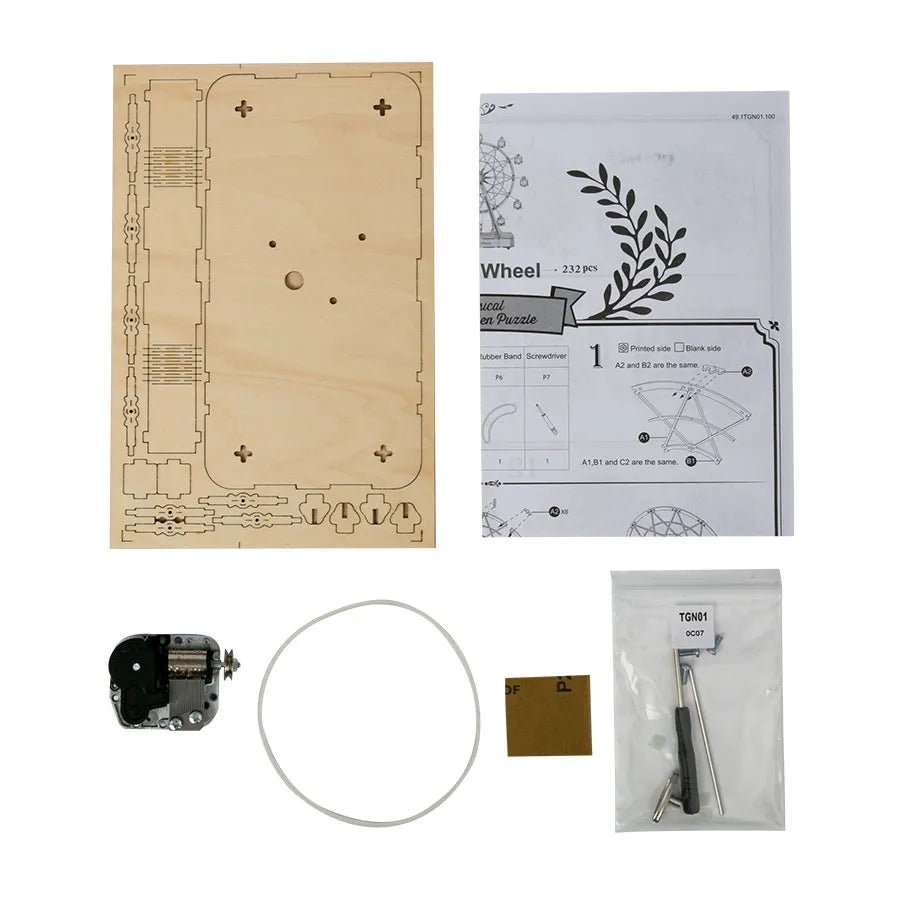 Rolife Ferris Wheel 3D Wooden Puzzle Music Box – TGN01 by LAB7 Malta, Europe