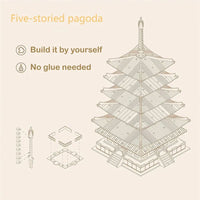 Rolife DIY 3D Wooden Puzzle Five - storied Pagoda TGN02 by LAB7 Malta, Europe