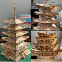 Rolife DIY 3D Wooden Puzzle Five - storied Pagoda TGN02 by LAB7 Malta, Europe