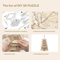 Rolife DIY 3D Wooden Puzzle Five - storied Pagoda TGN02 by LAB7 Malta, Europe