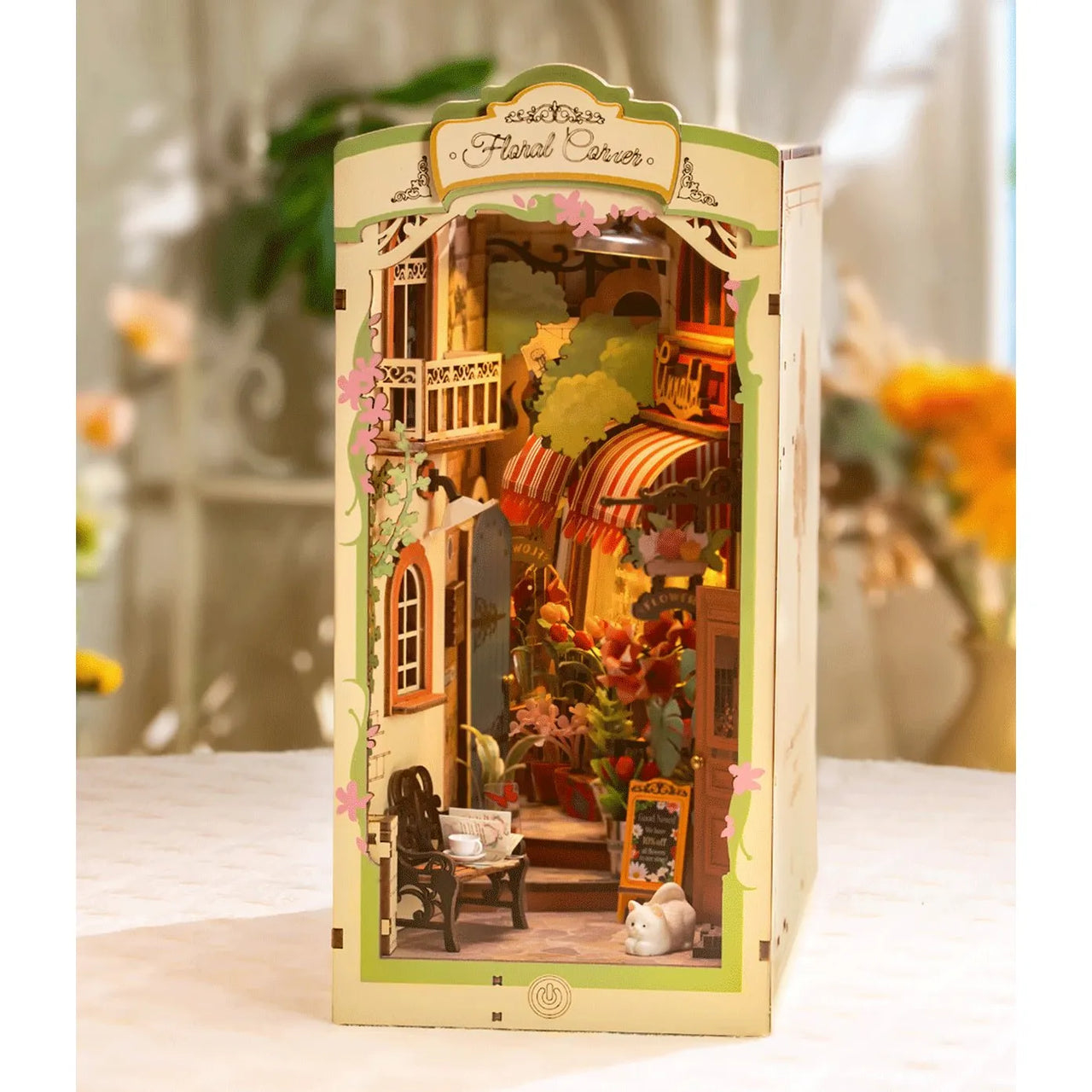 Rolife Floral Corner TGB09 – DIY Flower Shop Book Nook Shelf Insert Kit in Malta | LAB7