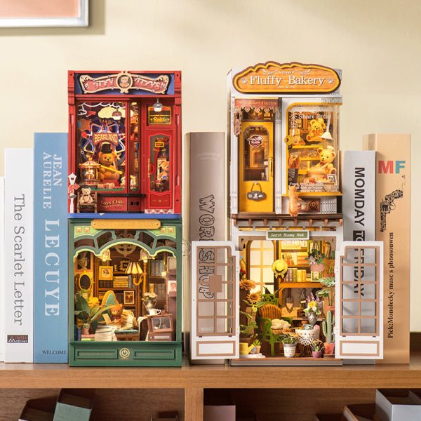 Rolife Fluffy Bakery TGE07 – 277-Piece DIY Book Nook Kit with LED Lighting