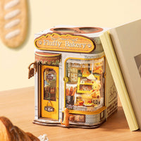 Rolife Fluffy Bakery TGE07 – 277-Piece DIY Book Nook Kit with LED Lighting