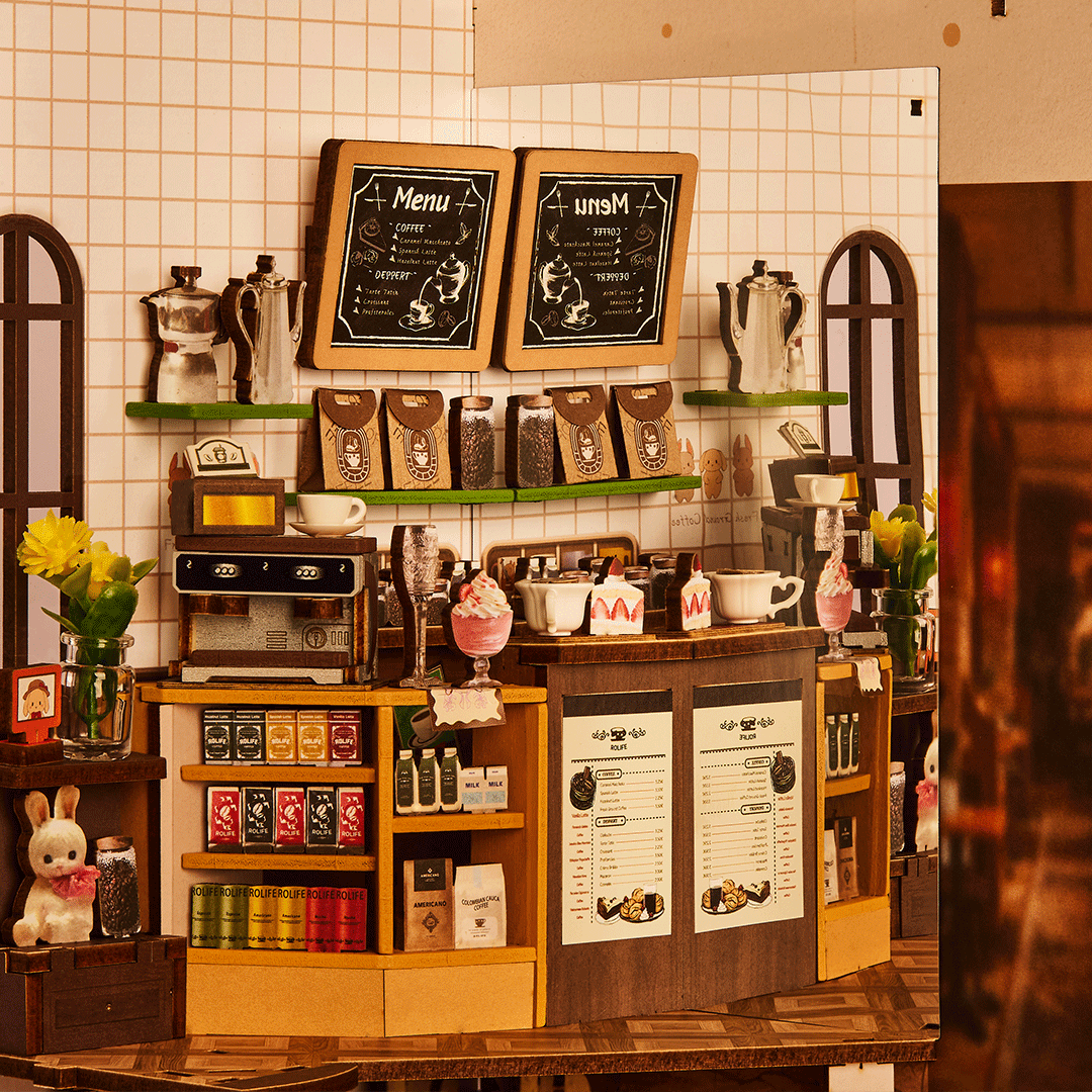 Rolife Holiday Cafe DIY Book Nook Shelf Insert TGB15 by LAB7 Malta, Europe