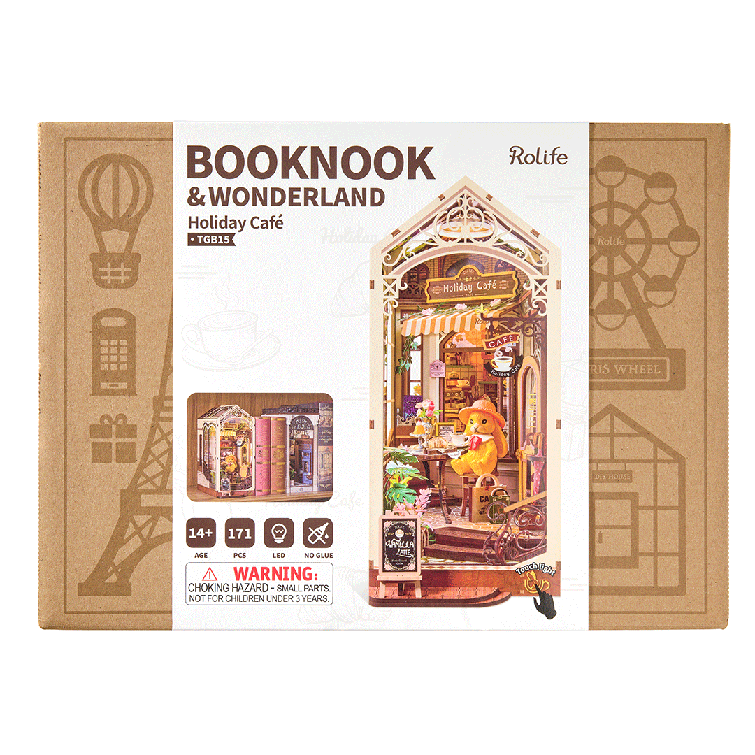 Rolife Holiday Cafe DIY Book Nook Shelf Insert TGB15 by LAB7 Malta, Europe