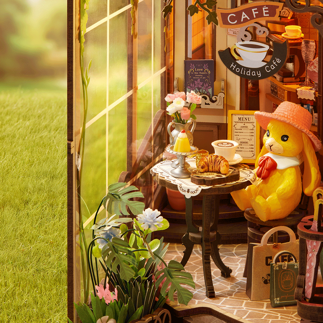 Rolife Holiday Cafe DIY Book Nook Shelf Insert TGB15 by LAB7 Malta, Europe