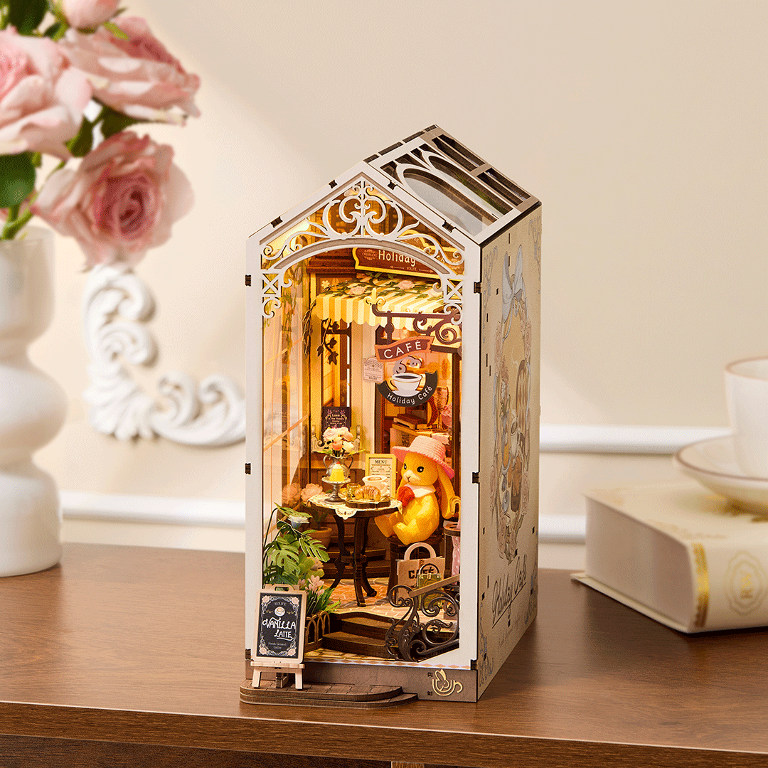 Rolife Holiday Cafe DIY Book Nook Shelf Insert TGB15 by LAB7 Malta, Europe