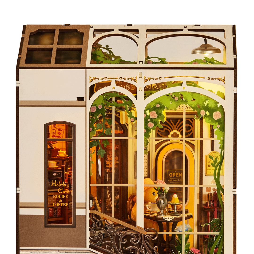 Rolife Holiday Cafe DIY Book Nook Shelf Insert TGB15 by LAB7 Malta, Europe