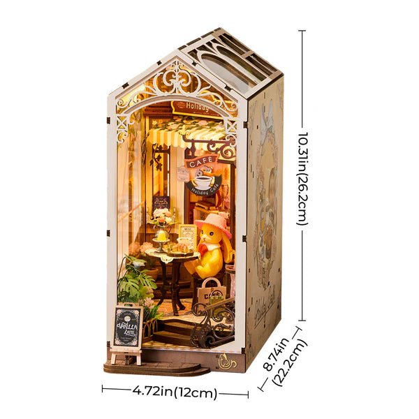 Rolife Holiday Cafe DIY Book Nook Shelf Insert TGB15 in Malta | LAB7