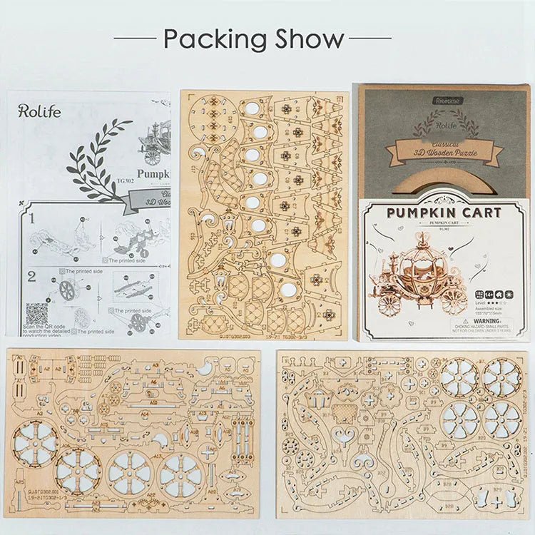 Rolife Pumpkin Cart TG302 – Fairy-Tale 3D Wooden Puzzle in Malta | LAB7