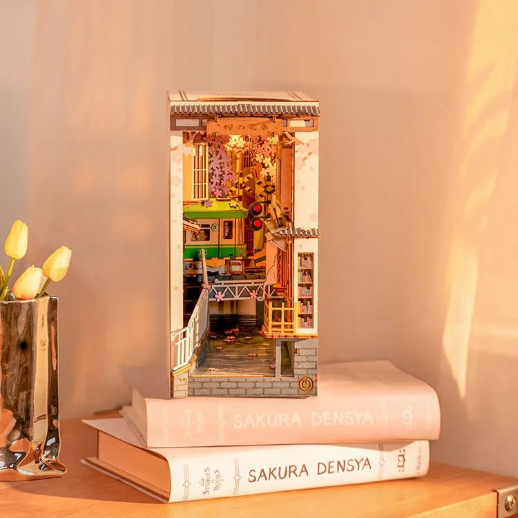 Rolife Sakura Densya TGB01 – DIY Japanese Tram Book Nook Shelf Insert Kit in Malta | LAB7