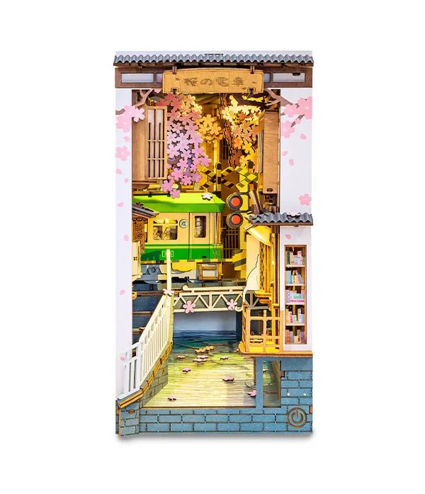 Rolife Sakura Densya TGB01 – DIY Japanese Tram Book Nook Shelf Insert Kit in Malta | LAB7