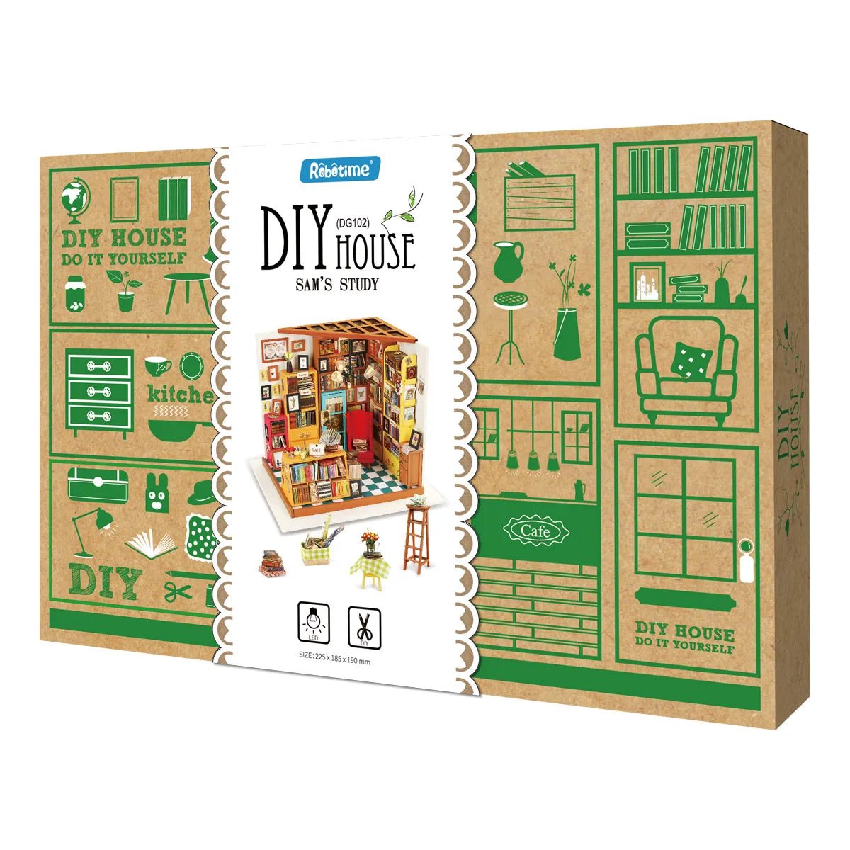 Rolife DIY Miniature House Kit Sam’s Study Library DG102 by LAB7 Malta, Europe